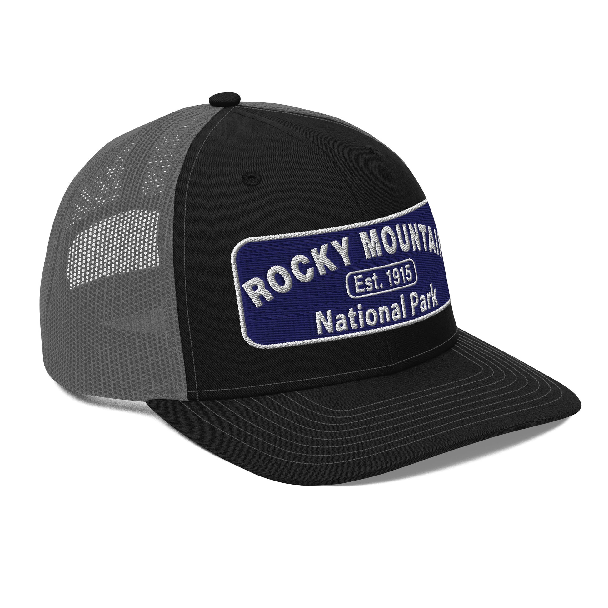Rocky Mountain National Park Hat - Richardson 112 - Black/Charcoal - Side View