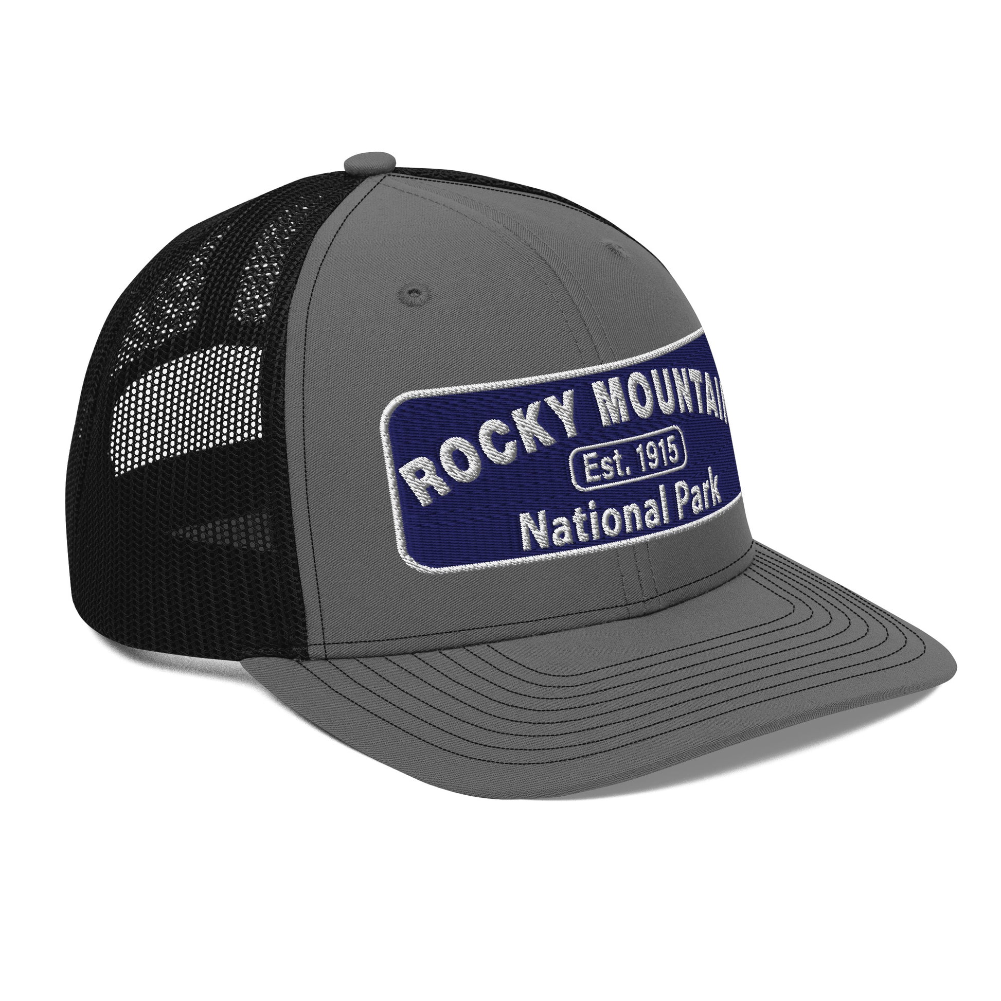 Rocky Mountain National Park Hat - Richardson 112 - Charcoal/Black - Side View
