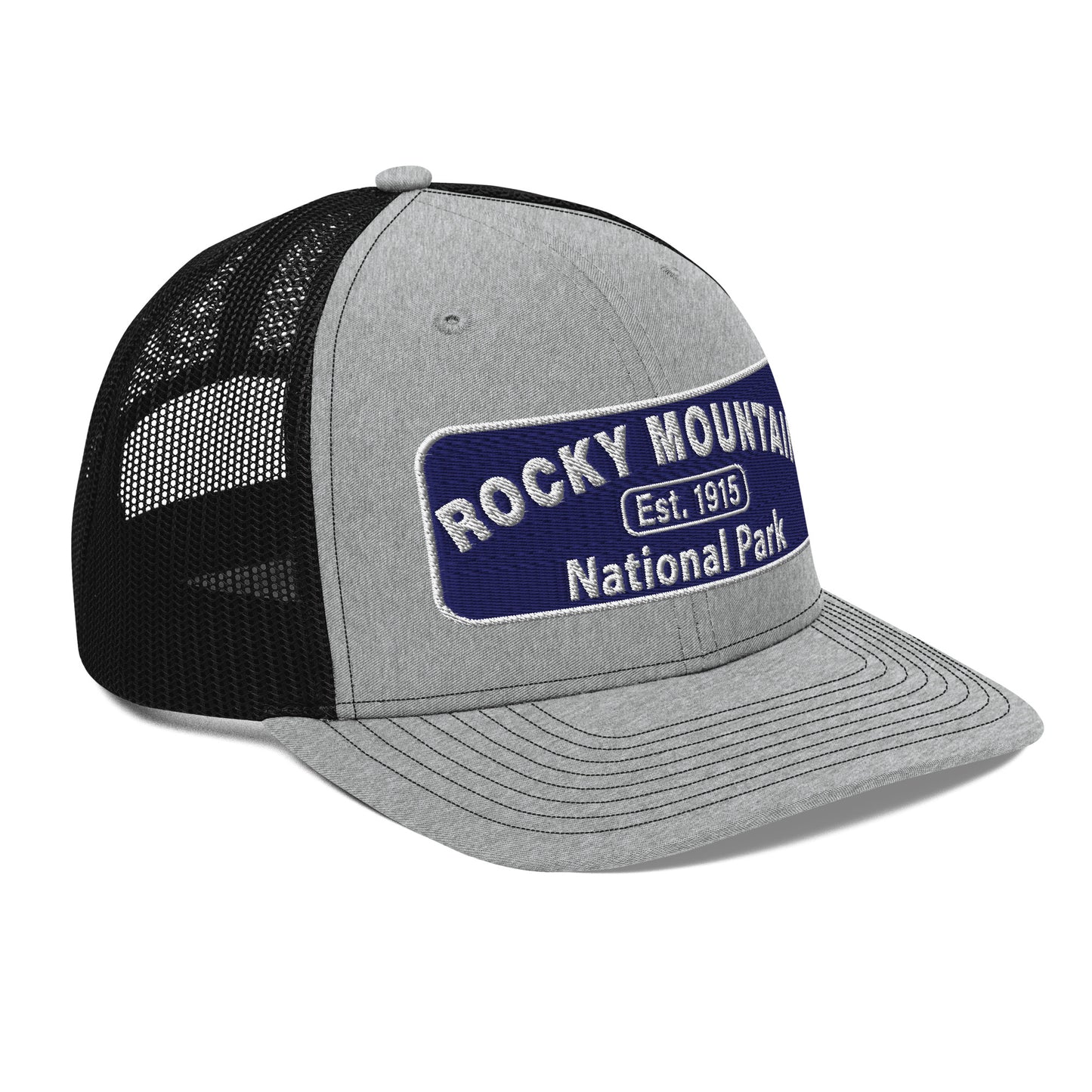 Rocky Mountain National Park Hat - Richardson 112 - Heather Gray/Black - Side View