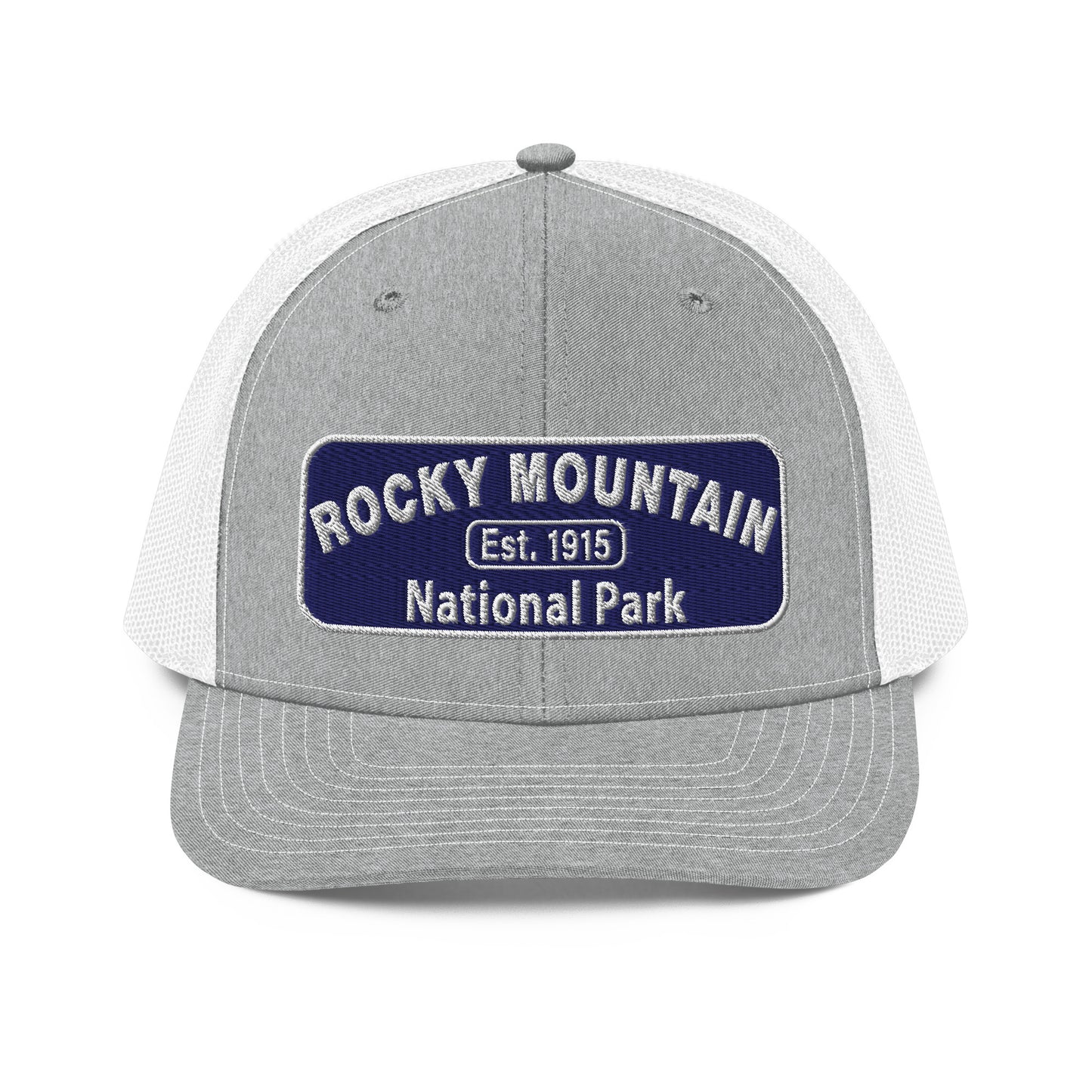Rocky Mountain National Park Hat - Richardson 112 - Heather Gray/white - Front View