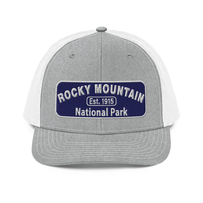 Rocky Mountain National Park Hat - Richardson 112 - Heather Gray/white - Front View