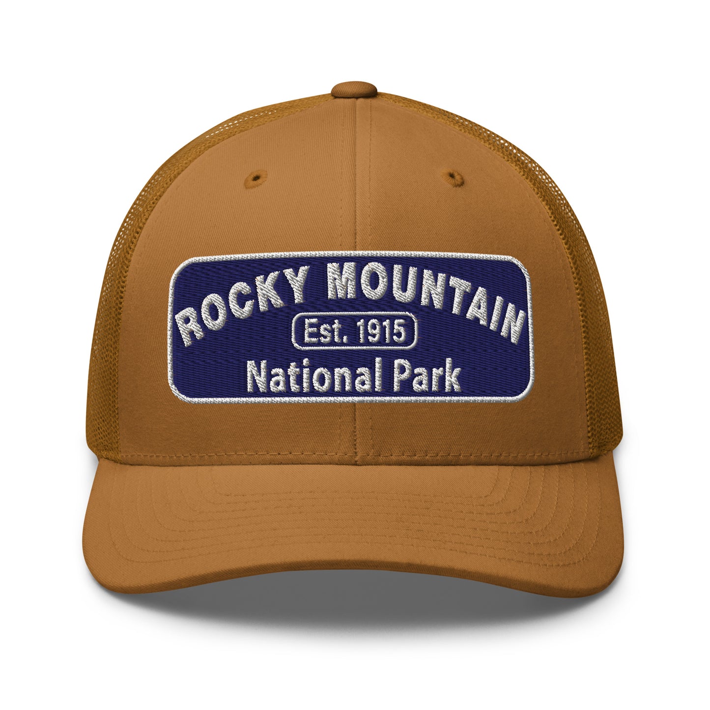 Rocky Mountain National Park Hat - Yupoong 6606 - Front View - Caramel