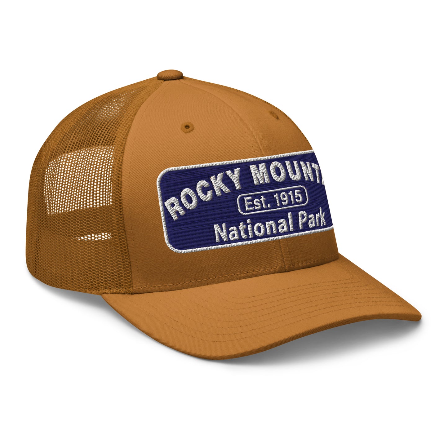 Rocky Mountain National Park Hat - Yupoong 6606 - Side View - Caramel