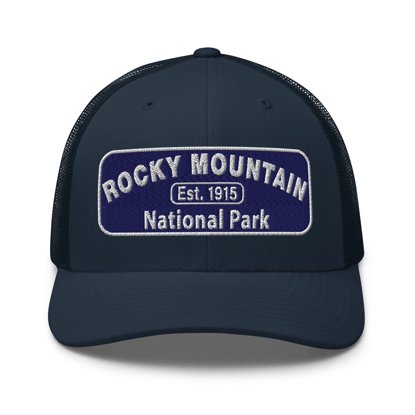 Rocky Mountain National Park Hat - Yupoong 6606 - Front View - Navy