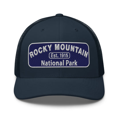 Rocky Mountain National Park Hat - Yupoong 6606 - Front View - Navy