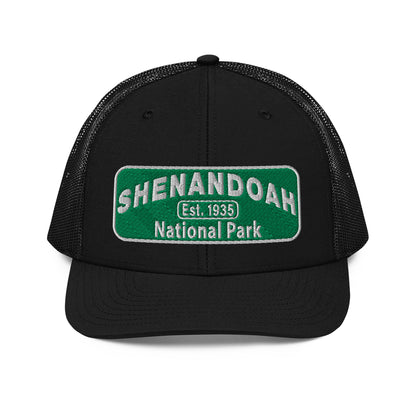 Shenandoah National Park Hat 112 Black Front