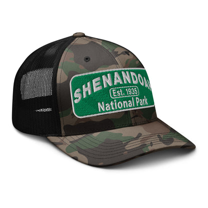 Shenandoah National Park Camo Hat Otto Black Side