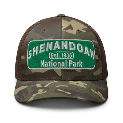 Shenandoah National Park Camo Hat Otto Brown Front