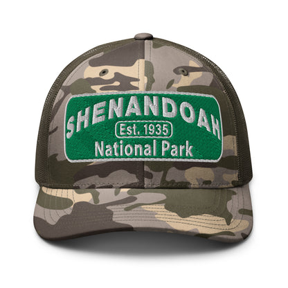 Shenandoah National Park Camo Hat Otto Olive Front