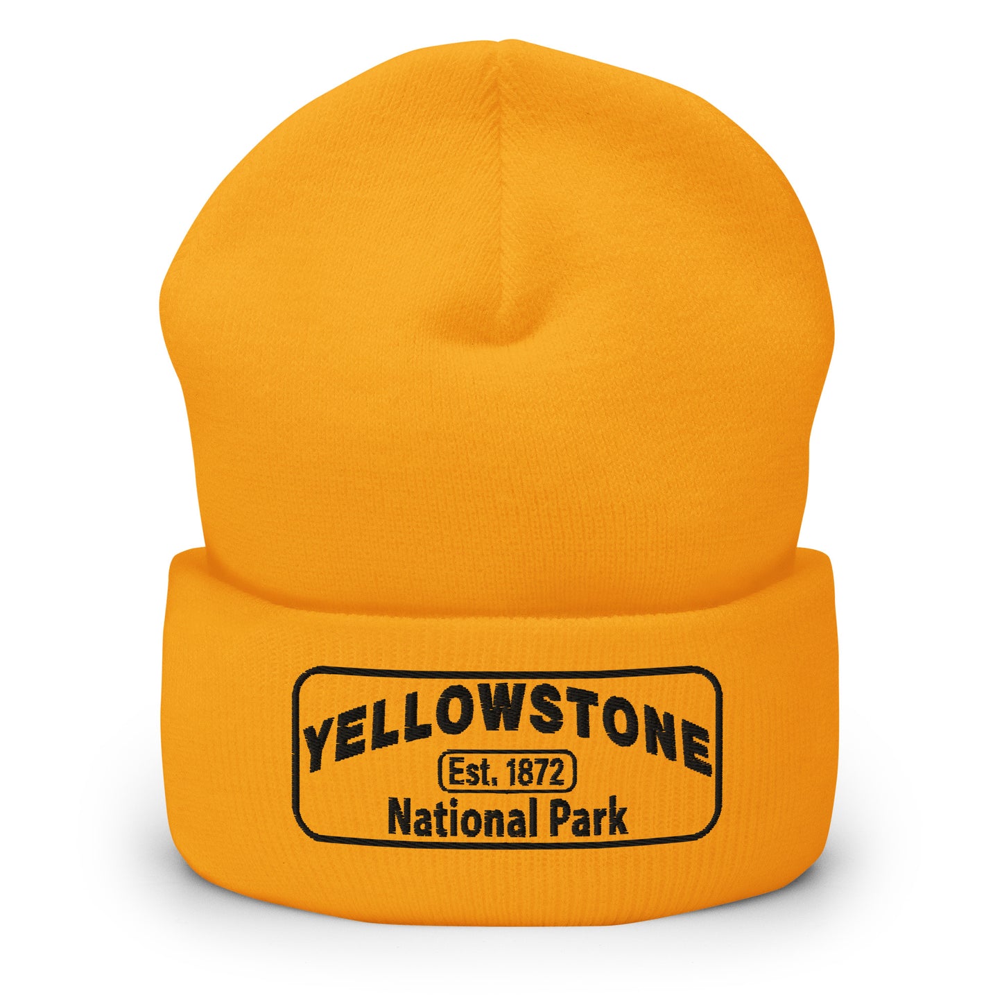 Yellowstone National Park Beanie - Yupoong 1501KC Beanie - Color: Gold