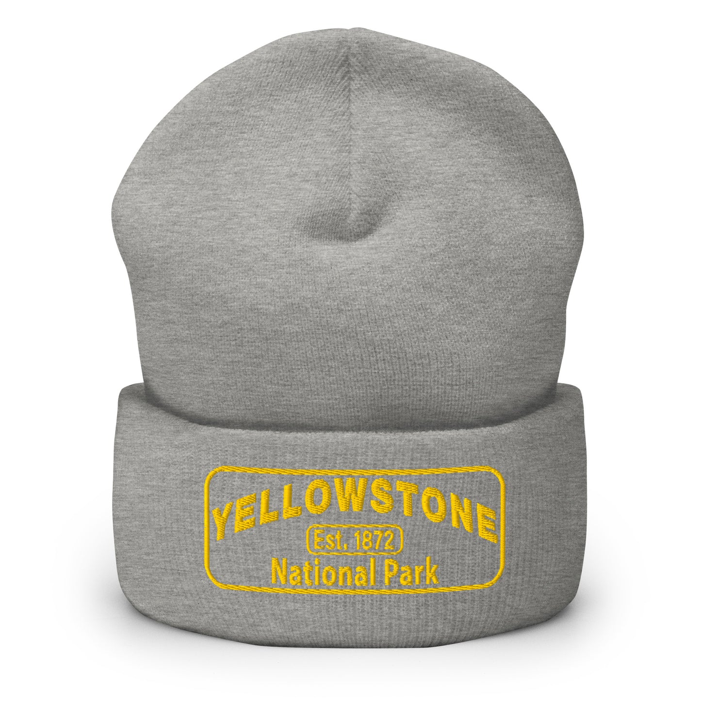 Yellowstone National Park Beanie - Yupoong 1501KC Beanie - Color: Gray