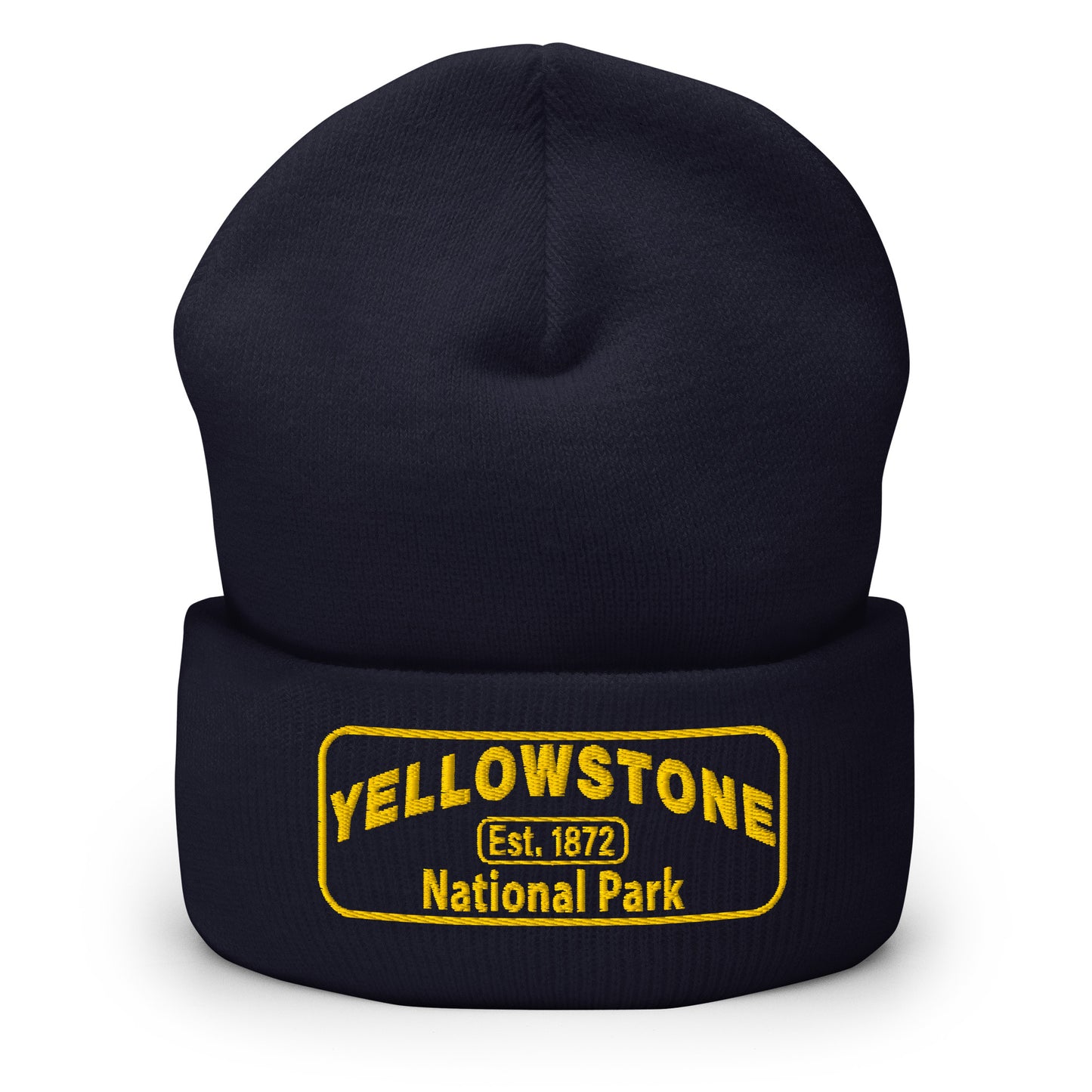 Yellowstone National Park Beanie - Yupoong 1501KC Beanie - Color: Navy