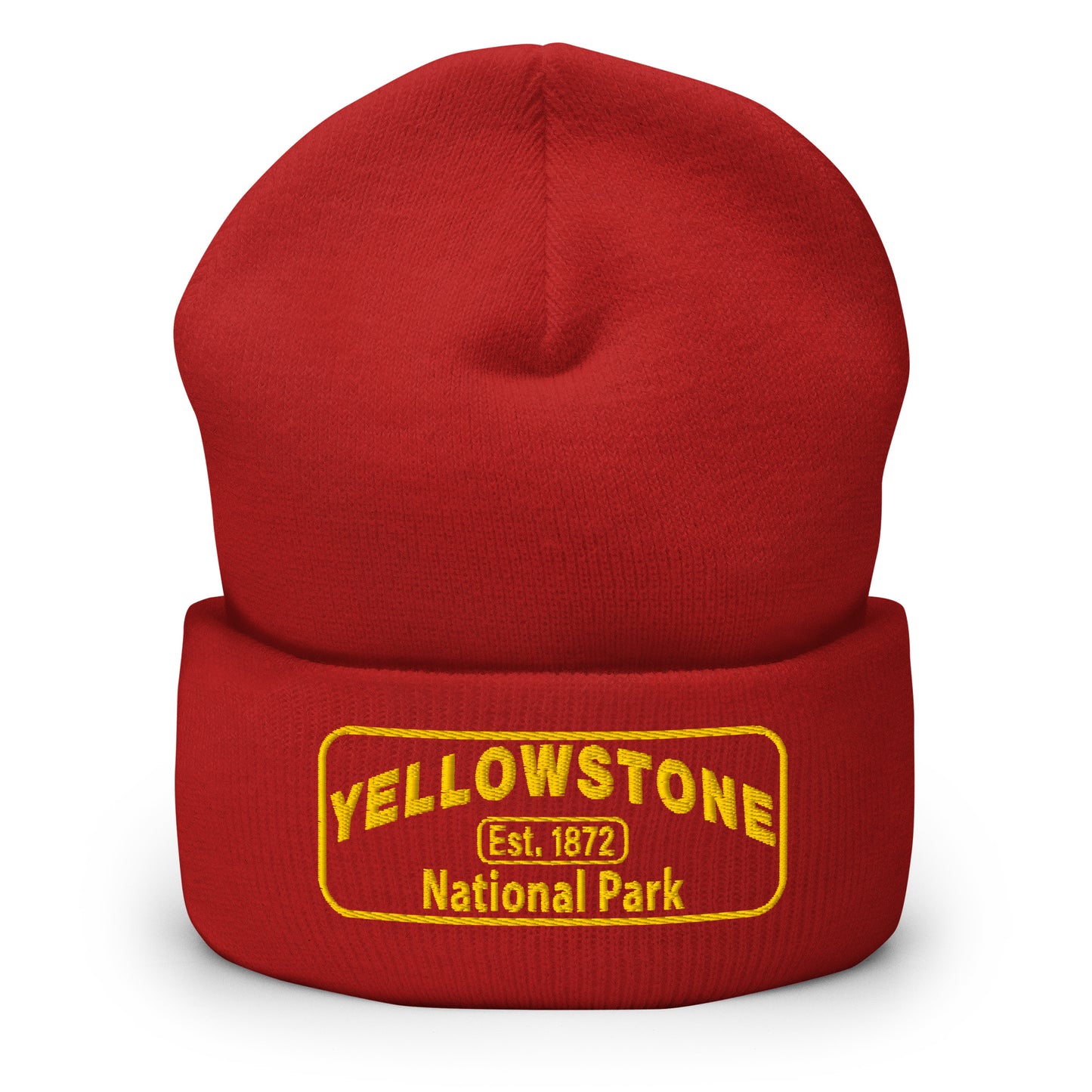 Yellowstone National Park Beanie - Yupoong 1501KC Beanie - Color: Red
