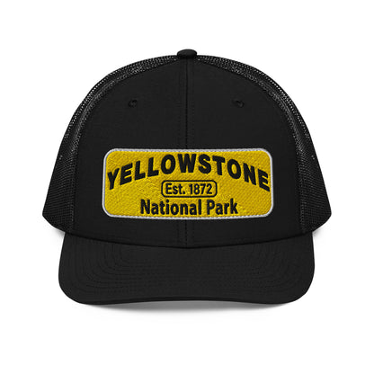 Yellowstone National Park Hat 112 Black Front