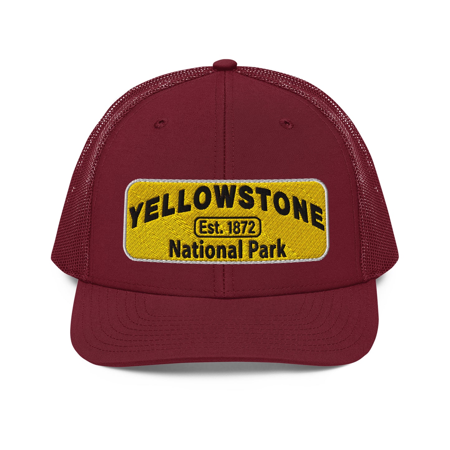 Yellowstone National Park Hat 112 Cranberry Front