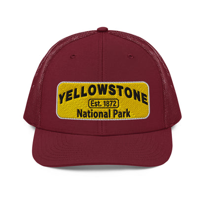 Yellowstone National Park Hat 112 Cranberry Front