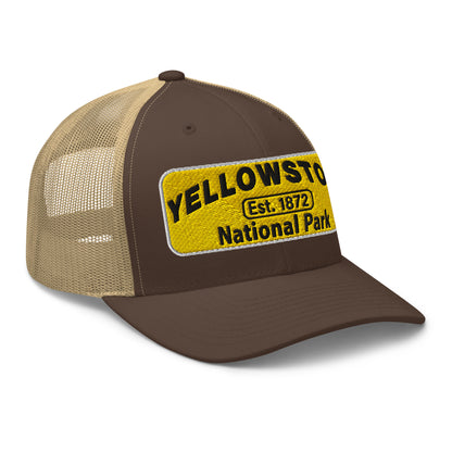 Yellowstone National Park Hat 112 Brown Side