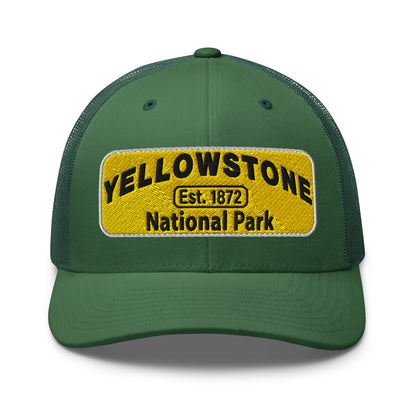 Yellowstone National Park Hat 112 Evergreen Front