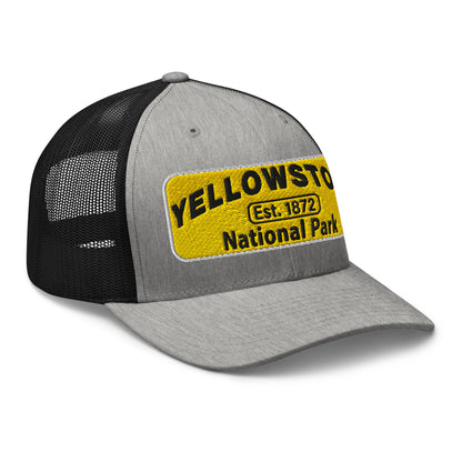 Yellowstone National Park Hat 112 Grey Black Side