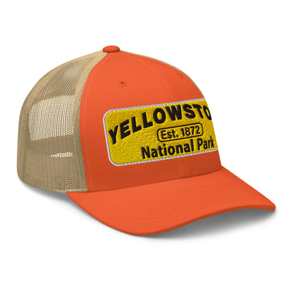 Yellowstone National Park Hat 112 Orange Side