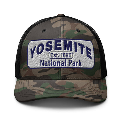 Yosemite National Park Camo Hat - Otto 105-1247 - Black/Camo - Front View