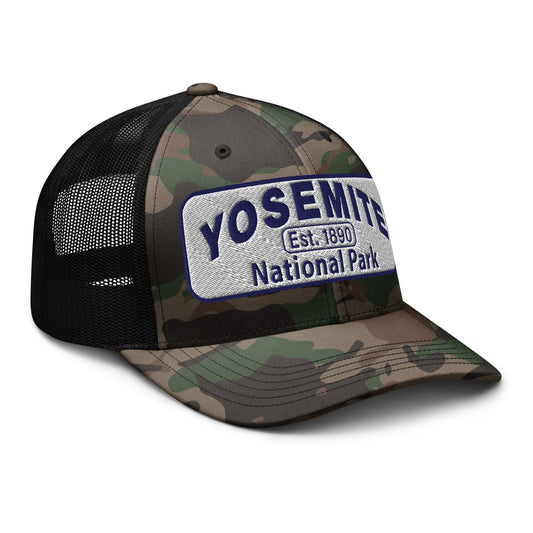 Yosemite National Park Camo Hat - Otto 105-1247 - Black/Camo - Side View