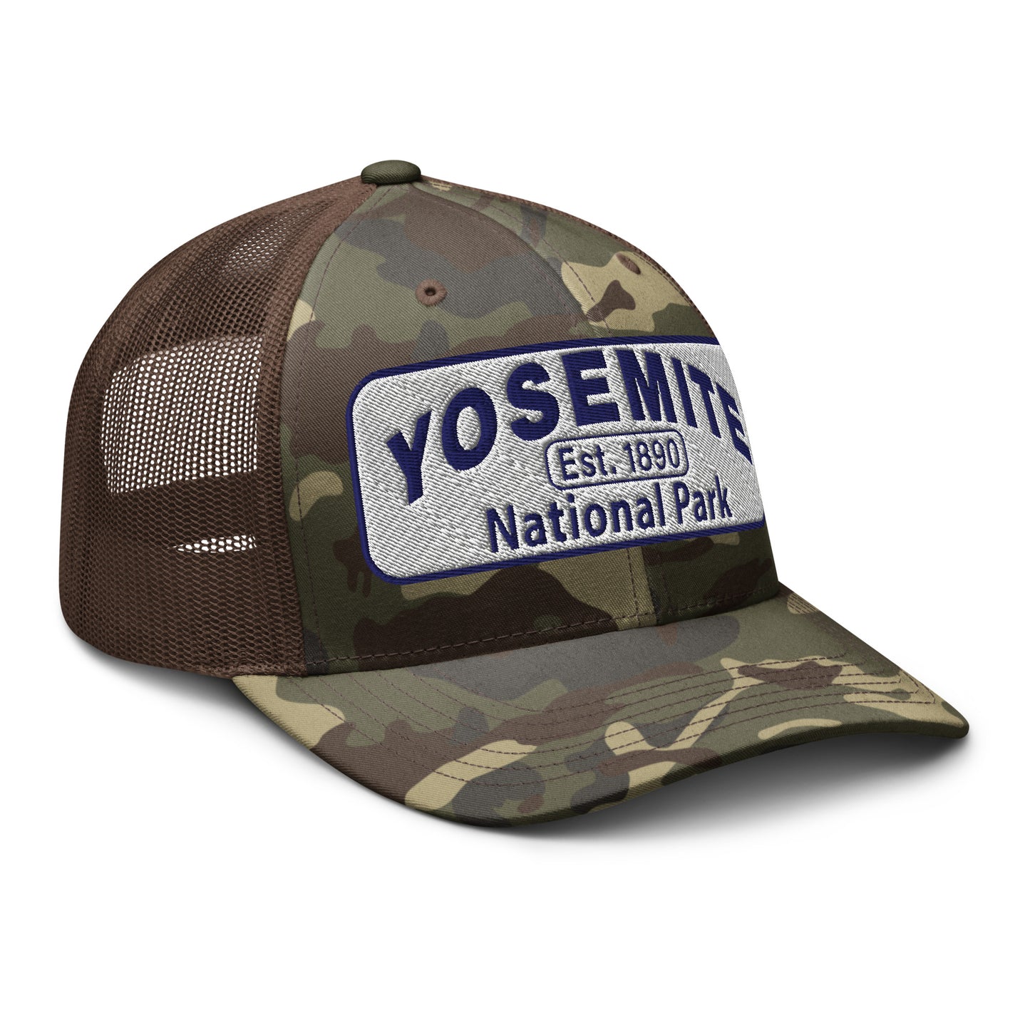 Yosemite National Park Camo Hat - Otto 105-1247 - Brown/Camo - Side View