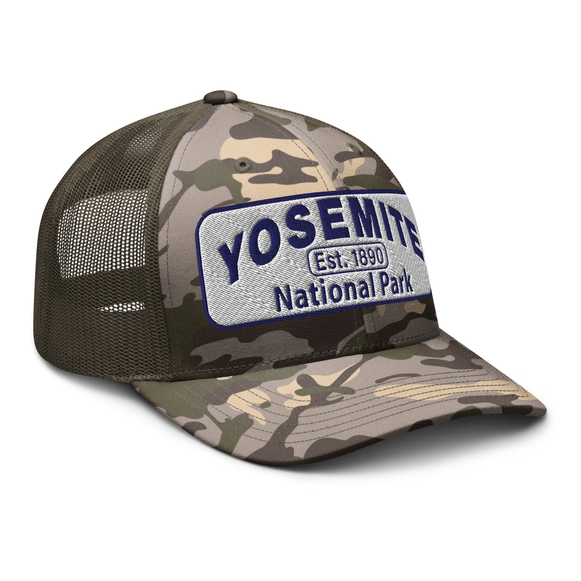 Yosemite National Park Camo Hat - Otto 105-1247 - Olive/Camo - Side View