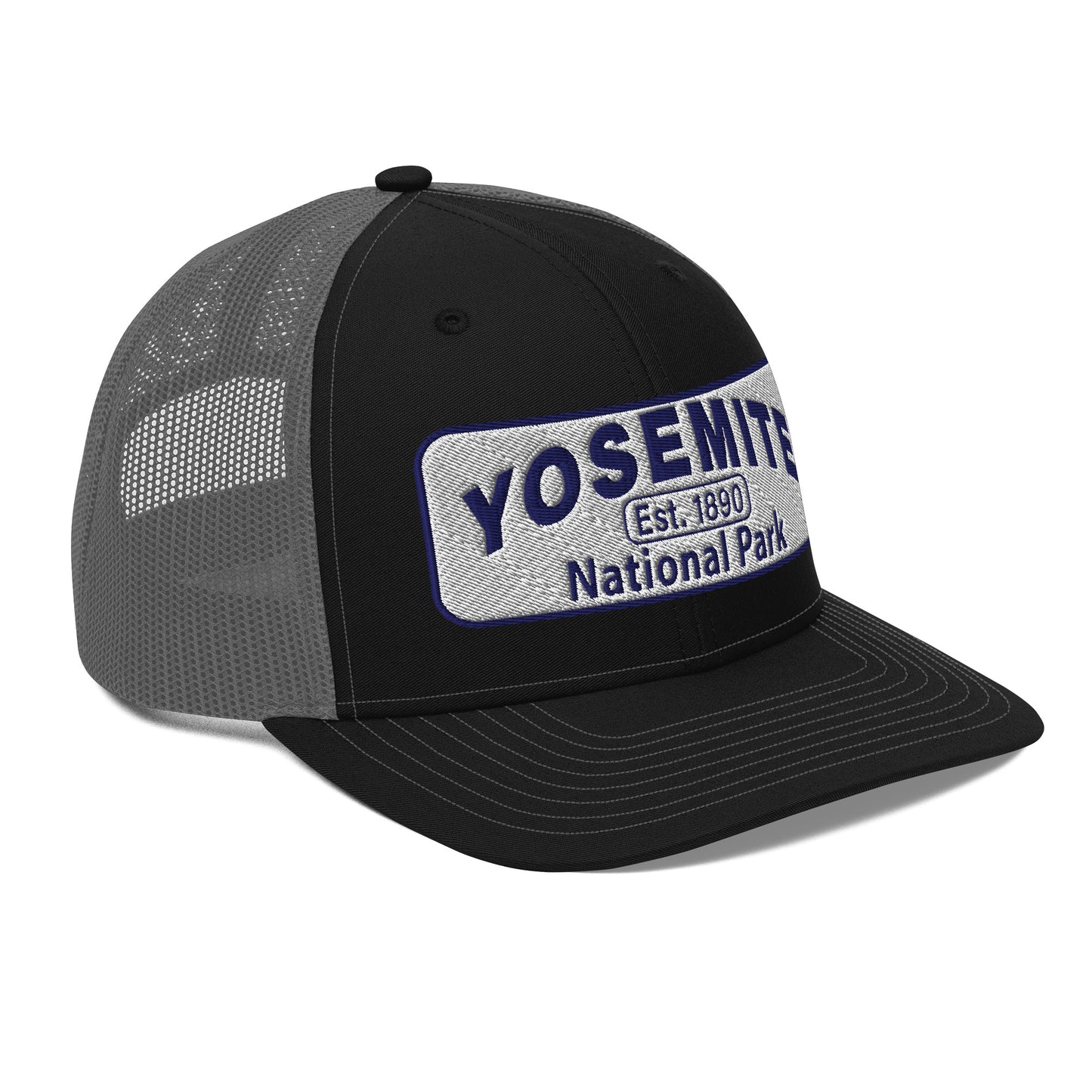 Yosemite National Park Hat - RIchardson 112 - Black/Charcoal - Side View