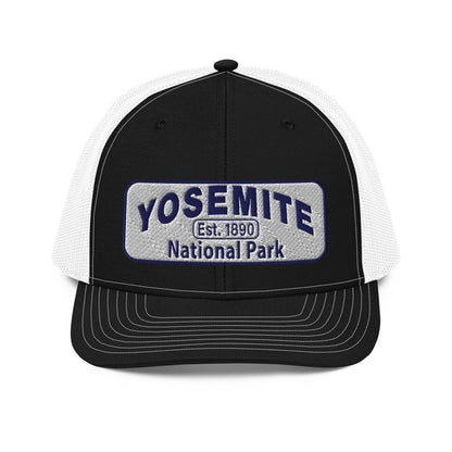 Yosemite National Park Hat - RIchardson 112 - Black/White- Side View