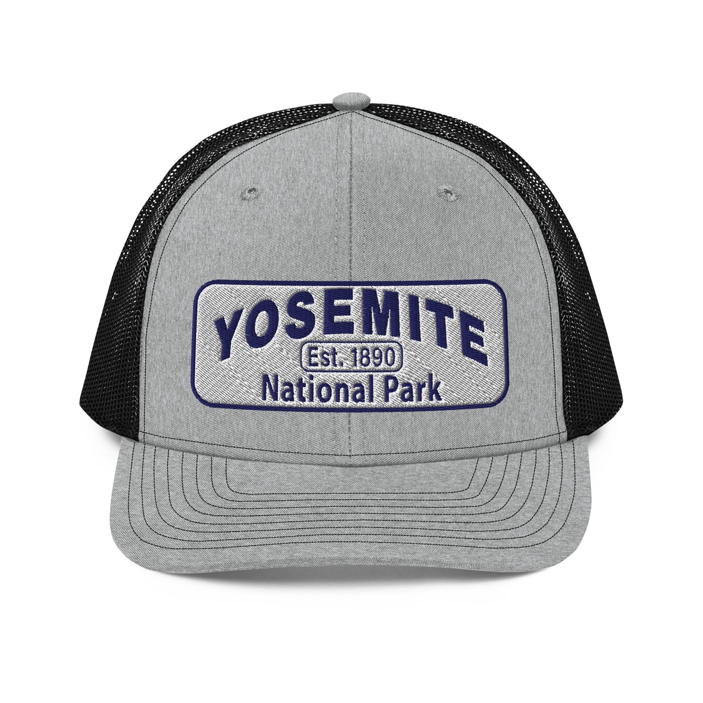 Yosemite National Park Hat - RIchardson 112 - Heather Gray/Black - Front View