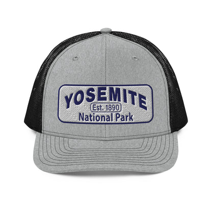 Yosemite National Park Hat - RIchardson 112 - Heather Gray/Black - Front View