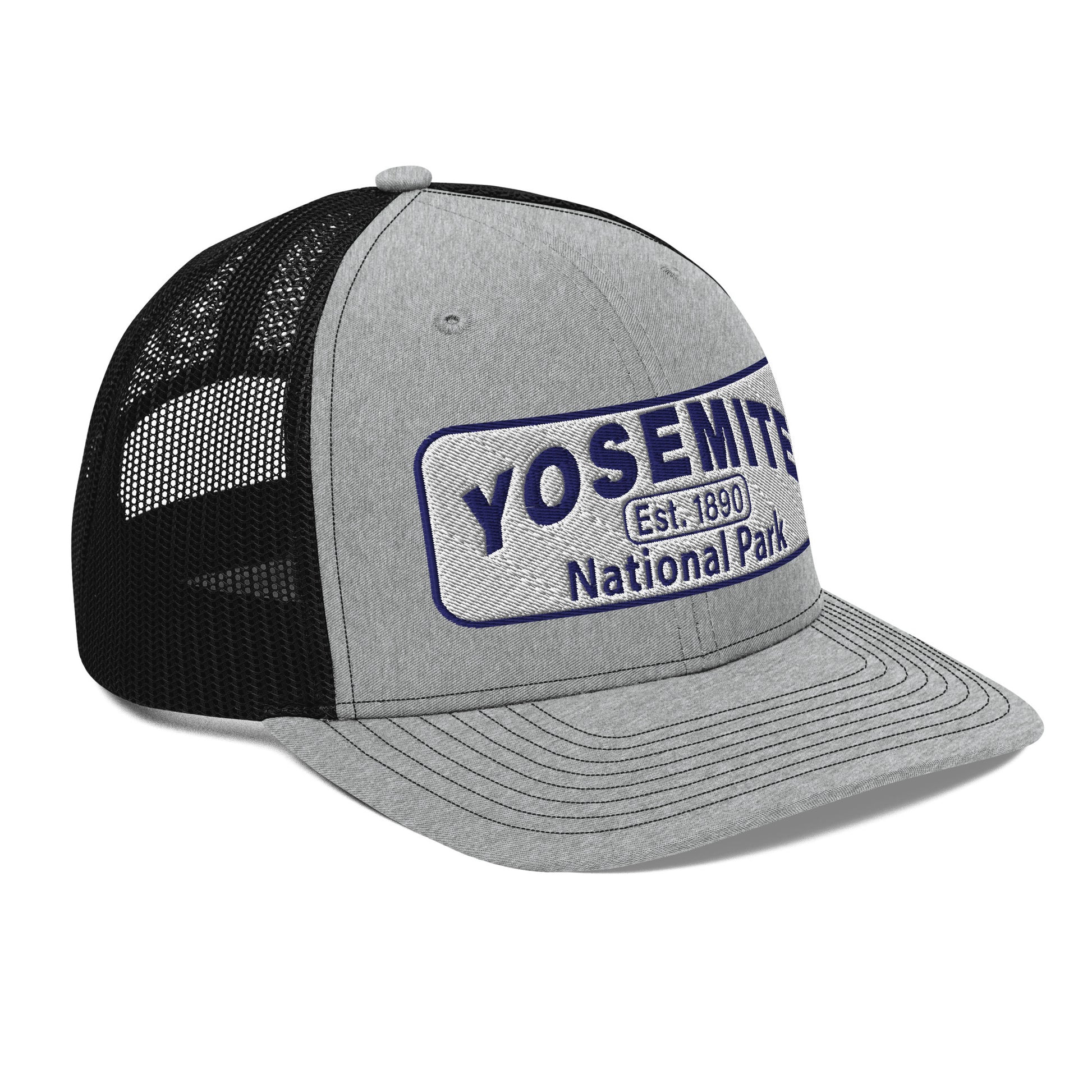 Yosemite National Park Hat - RIchardson 112 - Heather Gray/Black - Side View