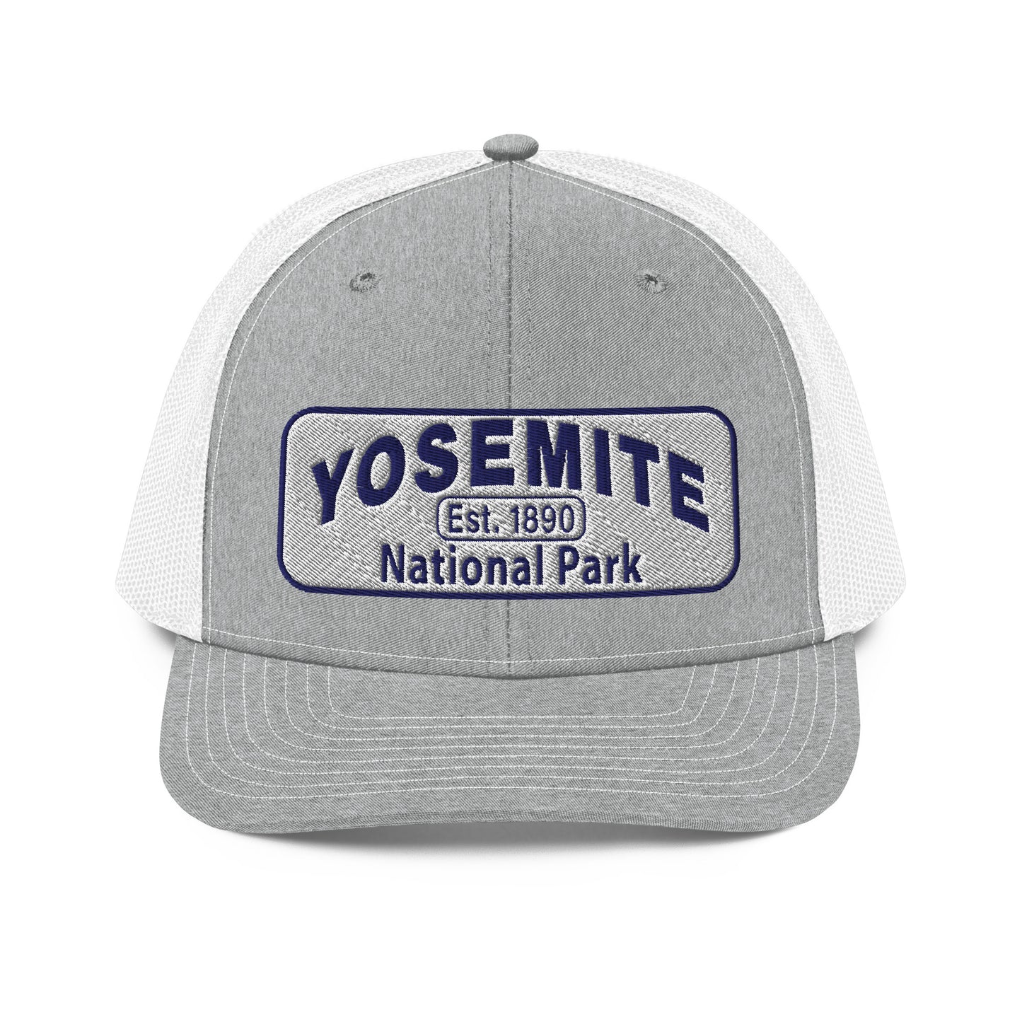 Yosemite National Park Hat - RIchardson 112 - Heather Gray/White - Front View
