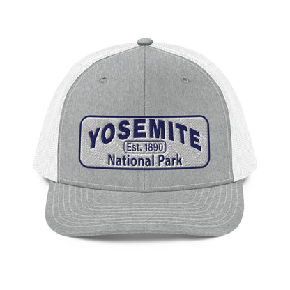 Yosemite National Park Hat - RIchardson 112 - Heather Gray/White - Front View