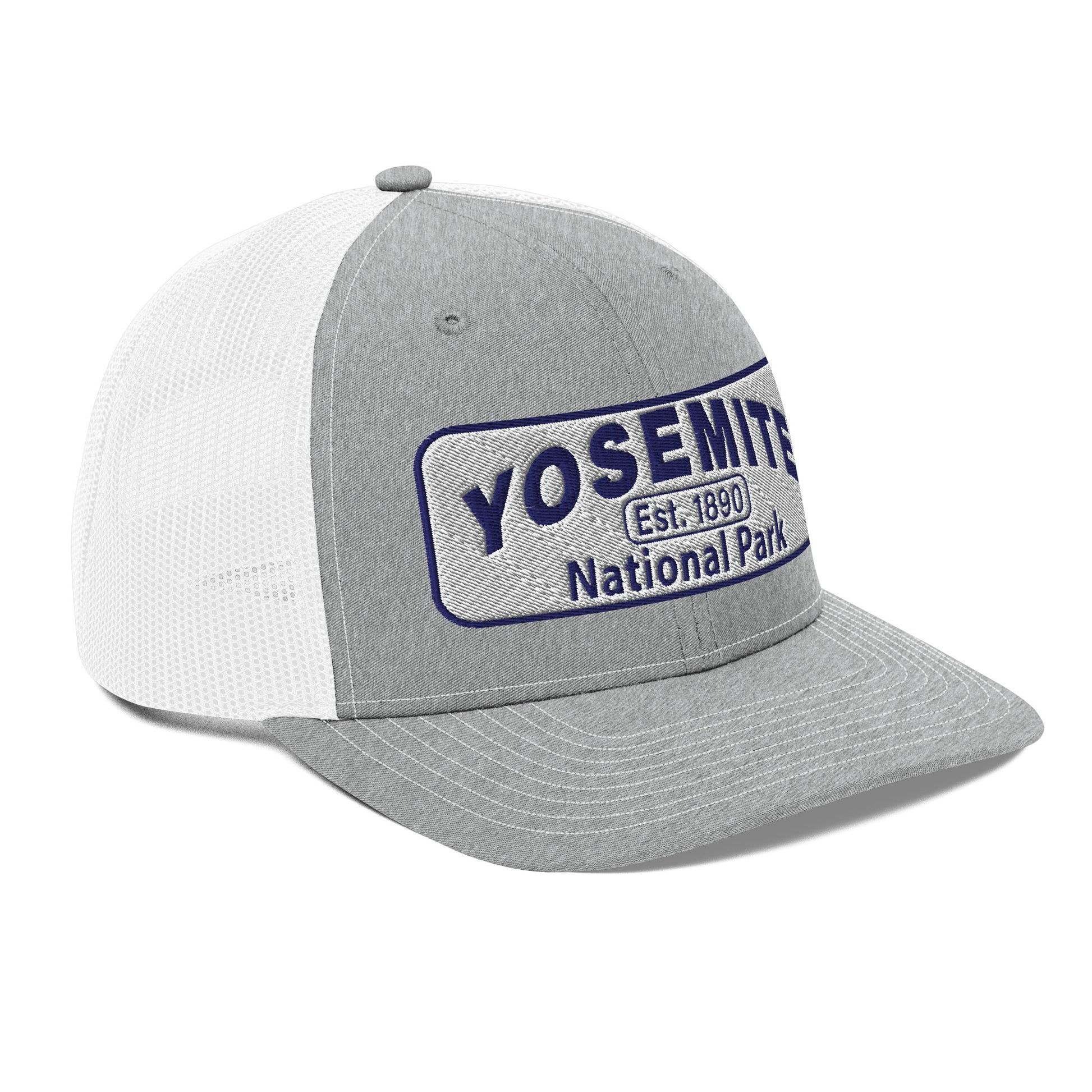Yosemite National Park Hat - RIchardson 112 - Heather Gray/White - Side View